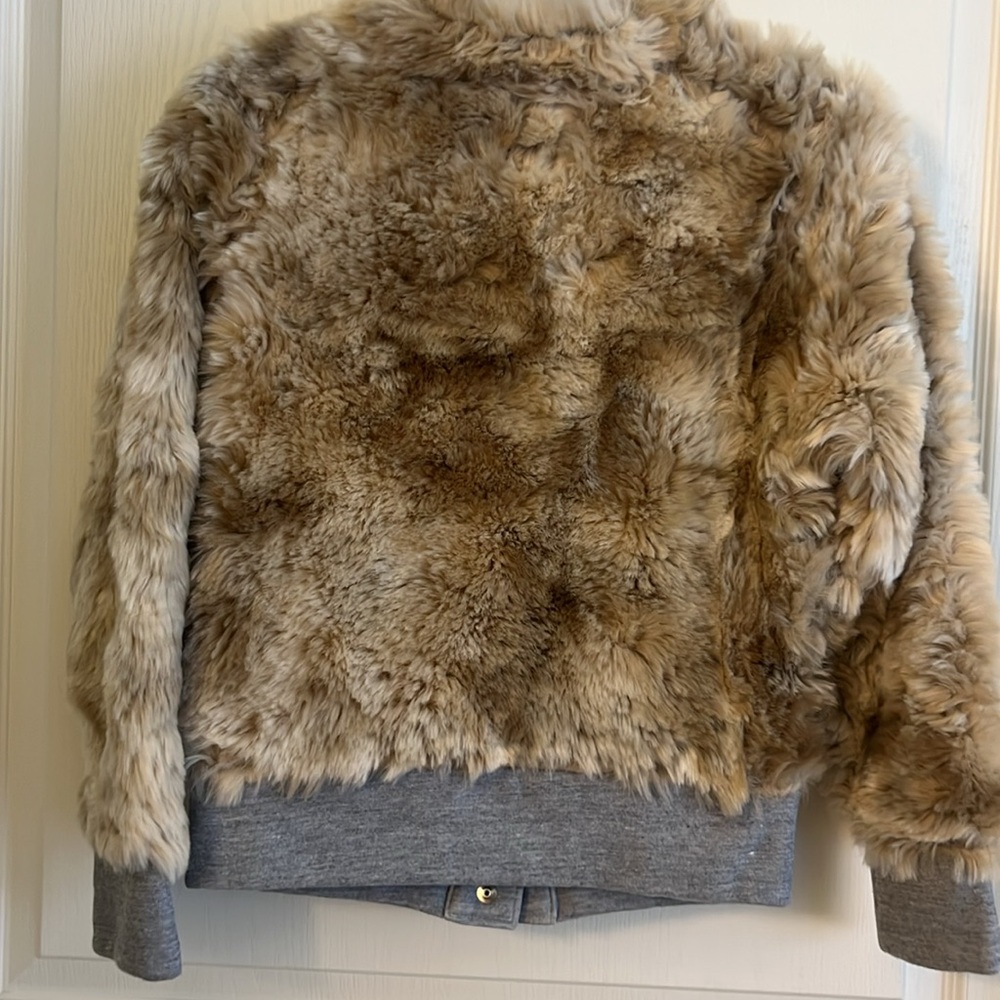 NSF Women’s Faux Fur Jacket - Tan and Gray - Picture 5 of 8